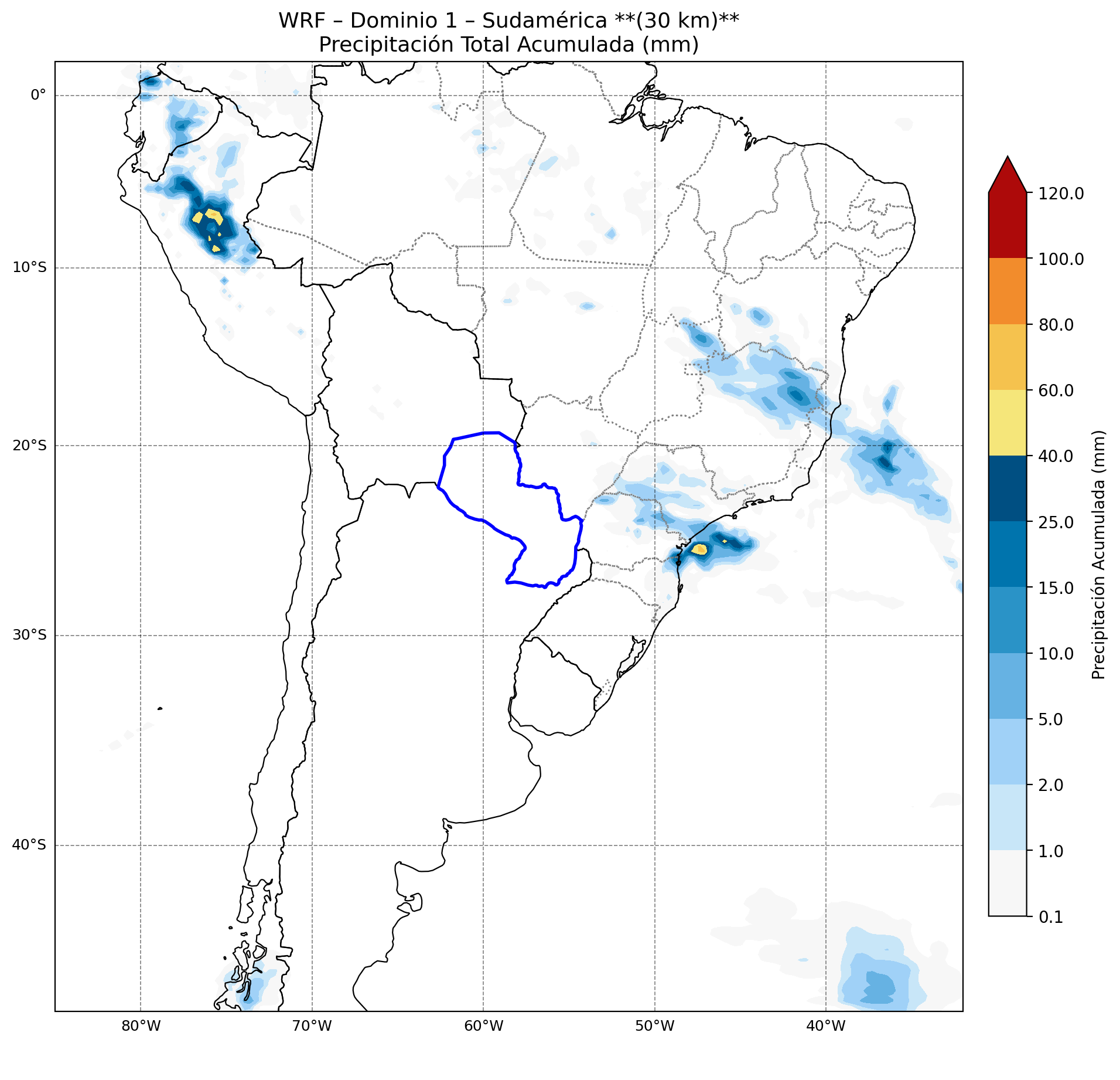 Modelo WRF Sudamérica